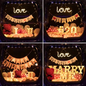 カスタムアルファベットアラビア番号マーキーライト3D LED文字サインナイトライト屋外バーホテルのウェディングフェスティバルデコレーション